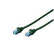 Digitus CAT 5e SF-UTP patch cable, PVC AWG 26/7, length 0.5 m, color green