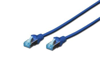 Digitus CAT 5e SF-UTP patch cable, PVC AWG 26/7, length 1 m, color blue