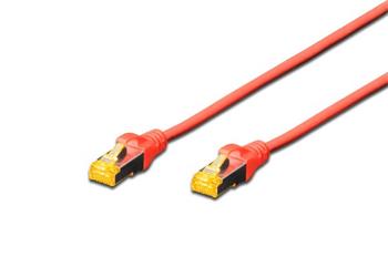 Digitus CAT 6A S-FTP patch cable, Cu, LSZH AWG 26/7, length 0.5 m, color red