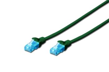 Digitus Ecoline Patch Cable, UTP, CAT 5e, AWG 26/7, zelený 5m, 1ks