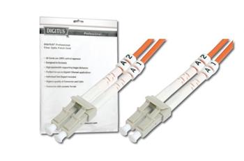 DIGITUS Fiber Optic Patch Cord, LC to LC, Multimode, OM1, 62.5/125 µ, Duplex Length 7m