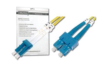 DIGITUS Fiber Optic Patch Cord, LC to SC, Singlemode 09/125 µ, Duplex Length 5m