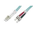 DIGITUS Fiber Optic Patch Cord, LC to ST, Multimode 50/125 µ, Duplex Length 2m, Class OM3