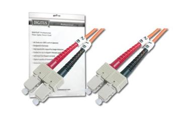 DIGITUS Fiber Optic Patch Cord, SC to SC, Multimode,OM2, 50/125 µ, Duplex Length 10m