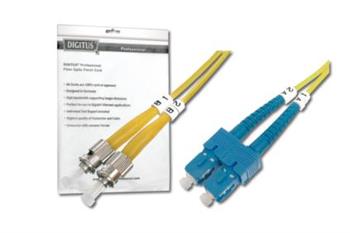 DIGITUS Fiber Optic Patch Cord, ST to SC, OS2, Singlemode 09/125 µ, Duplex, Length 7m