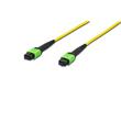 Digitus Fiber Optic Patchcord, MPO to MPO, Female OS2, Singlemode 09/125 µ, 5m, Method A Jacket: yellow, Housing: green
