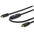 Digitus HDMI High Speed connection cable, type A, w/ amp. M/M, 10.0m, Full HD, CE, gold, bl