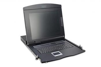 Digitus Modular console with 17" TFT (43,2cm), 16-port. Cat.5 KVM & Touchpad, swiss keyboard