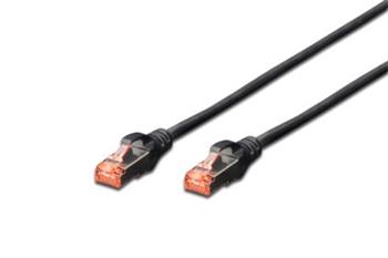 Digitus Patch Cable, S-FTP, CAT 6,AWG 27/7, LSOH, Měď, černý 0,5m