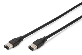 Digitus Připojovací kabel FireWire 400, 6pin M / M, 3,0m, IEEE 1394-2008, bl