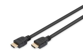 Digitus připojovací kabel HDMI 2.1 Ultra High Speed, typ A M / M, 1,0 m, s Ethernetem, UHD 8K 60p, zlacené konektory