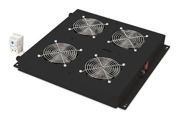 Digitus Roof ventilation unit for Unique network & Dynamic, Basic, 4 fans, thermostat, switch, 552 m3/h, color black (RA
