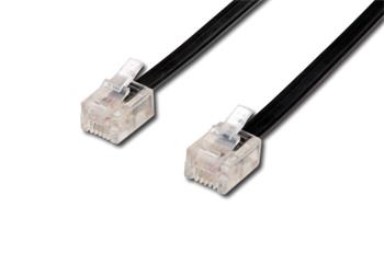 Digitus telefonní kabel RJ11, černý, délka 3 metry