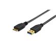 Ednet Připojovací kabel USB 3.0, typ A - micro B M / M, 1,0 m, USB 3.0, bavlna, zlato, bl