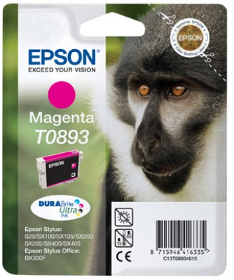 EPSON cartridge T0893 magenta (opice)