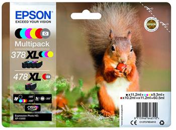 EPSON cartridge T379D (black/cyan/yellow/magenta/red/grey) multipack XL (veverka)