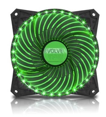 EVOLVEO ventilátor 120mm, LED 33 bodů, zelený