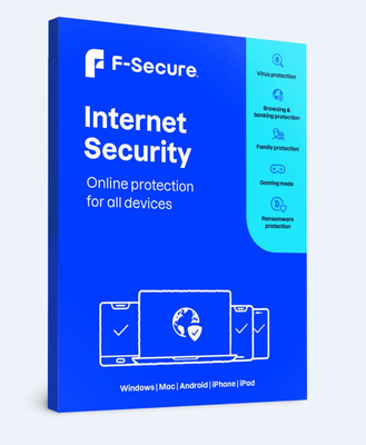 F-Secure INTERNET SECURITY pro 3 zařízení na 1 rok - CZ elektronicky