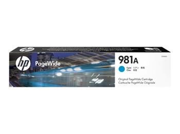 HP 981A Azurová originální kazeta PageWide pro HP PageWide Enterprise Color 556 / MFP 586