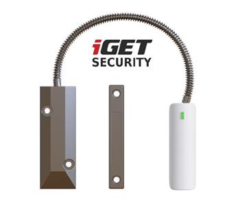 iGET SECURITY EP21 - Bezdrátový magnetický senzor pro železné dveře/okna/vrata pro alarm iGET SECURITY M5, dosah 1km