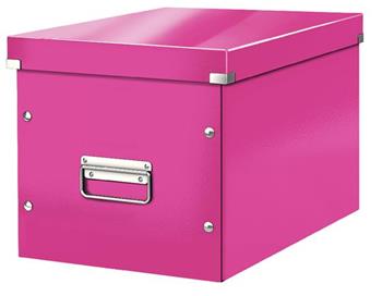 LEITZ Čtvercová krabice Click&Store, velikost L (A4), růžová