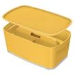 LEITZ Úložný box s víkem MyBox Cosy + Organizér s držadlem, velikost S, teplá žlutá