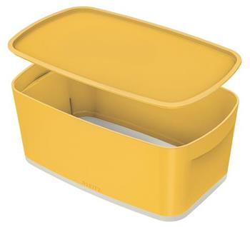 LEITZ Úložný box s víkem MyBox Cosy, velikost S, teplá žlutá