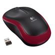 Logitech myš Wireless Mouse M185, optická, 3 tlačítka, červená,1000dpi