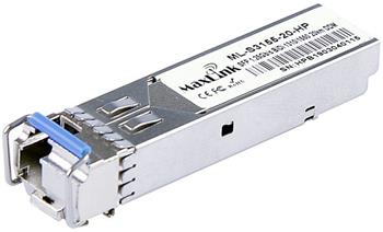 MaxLink 1.25G SFP optický HP modul, WDM(BiDi), SM, Tx 1310/Rx1550nm, 20km, 1x LC konektor, DDM, HP kompatibilní