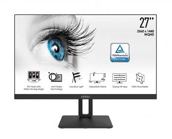 MSI monitor PRO MP271QP, 27"/2560 x 1440 (QHD)/IPS