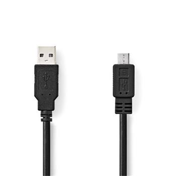 Nedis CCGB60500BK10 - USB 2.0 kabel | A Zástrčka - Micro B Zástrčka | 1 m | Černá barva