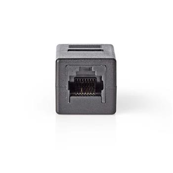 Nedis CCGB89010BK - Síťový Adaptér Cat 6 | RJ45 (8P8C) Zásuvka - RJ45 (8P8C) Zásuvka | Černá barva