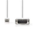 Nedis CCGP37700WT20 - Mini DisplayPort – DVI Kabel | Mini DisplayPort Zástrčka - DVI-D 24+1-Pin Zástrčka | 2 m | Bílá barva