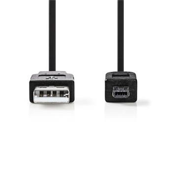 Nedis CCGP60200BK20 - USB 2.0 kabel | A Zástrčka - Hirose Mini 4-pin Zástrčka | 2 m | Černá barva