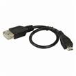 Nedis CCGP60570BK02 - USB 2.0 kabel | Micro B Zástrčka - A Zásuvka | 0,2 m | Černá barva