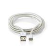 Nedis CCTB39300AL20 - Synchronizační a nabíjecí kabel | Apple Lightning 8-pin Zástrčka - USB A Zástrčka | 2 m | Hliník