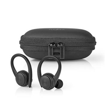 Nedis HPBT8053BK- Bezdrátová Sluchátka | Bluetooth | Až 4 hodin | Ovládání stiskem | Nabíjecí pouzdro | mikrofon
