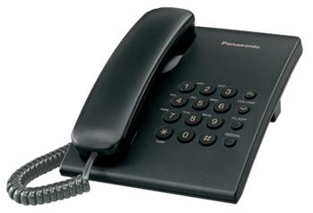 Panasonic KX-TS500FXB - jednolinkový telefon, černý