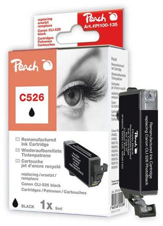 PEACH kompatibilní cartridge Canon CLI-526B, Black. 9 ml