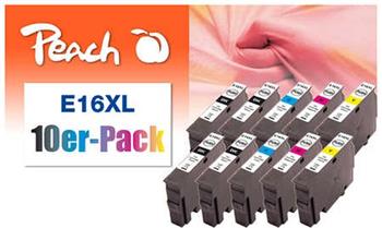 PEACH kompatibilní cartridge Epson No. 16XL, Combi pack (10) 4xBlack 4x15 ml, 2x Cyan, 2x Magenta, 2x Yellow 6x10 ml