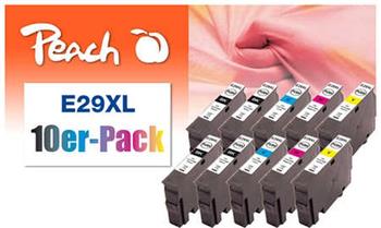 PEACH kompatibilní cartridge Epson No. 29XL, Combi pack (10), 4x Black 4x 15 ml, 2x Cyan, 2x Magenta, 2x Yellow 6x9,5 ml
