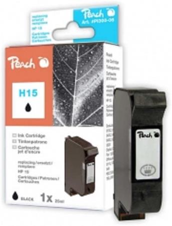 PEACH kompatibilní cartridge HP C6615D No.15, Black, 44 ml