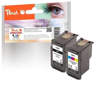 PEACH kompatibilní cartridge HP PG-560BK, CL-561C, CombiPack, black, colour, 1x8ml, 1x8,5ml