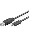 PremiumCord Kabel USB 3.1 konektor C/male - USB 2.0 konektor B/male, 1m