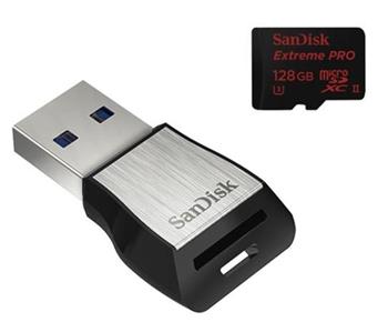 Sandisk Extreme Pro microSDXC 128 GB 275 MB/s Class 10 UHS-II U3 + USB 3.0 čtečka
