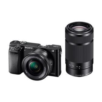 SONY ILCE-6000 Fotoaparát Alfa 6000 s bajonetem E + 16-50mm a 55-210mm objektiv - Black