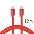 SWISSTEN DATA CABLE USB-C / USB-C TEXTILE 1,2M RED