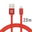 SWISSTEN DATA CABLE USB / LIGHTNING TEXTILE 2,0M RED