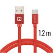 SWISSTEN DATA CABLE USB / MICRO USB TEXTILE 1,2M RED
