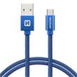 SWISSTEN DATA CABLE USB / MICRO USB TEXTILE 2,0M BLUE